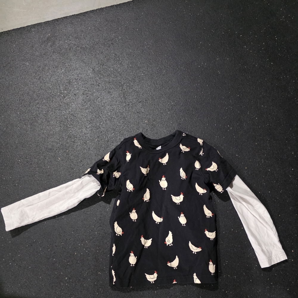 Tea Collection Chicken Long Sleeve Shirr